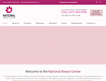 Tablet Screenshot of nationalbreastcenter.com